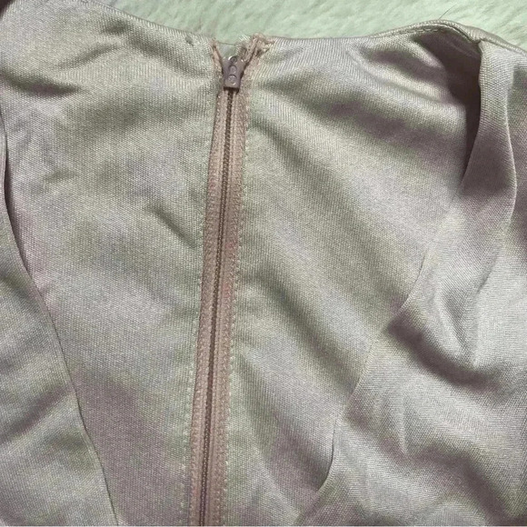 Vintage 70s Lilli Diamond Pink Gown Long Sleeve Embroidered Maxi Dress Small - Picture 5 of 13